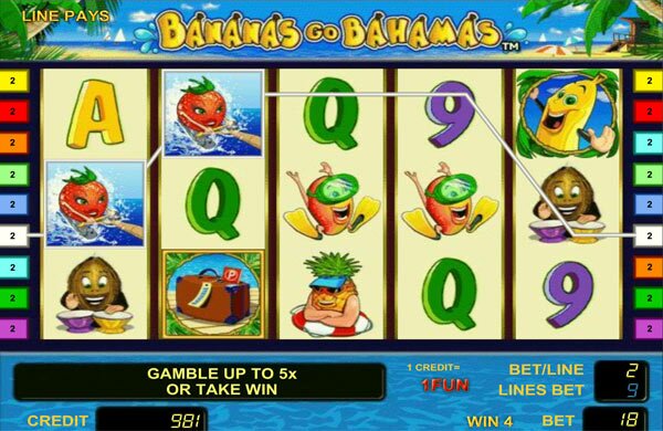 Игровой автомат Bananas Go Bahamas играть онлайн!