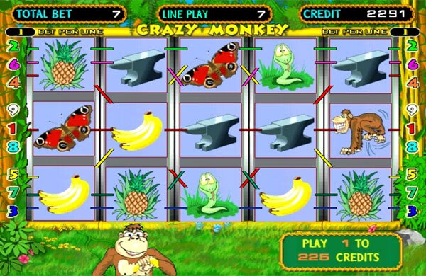 Игровой автомат Crazy Monkey играть онлайн!
