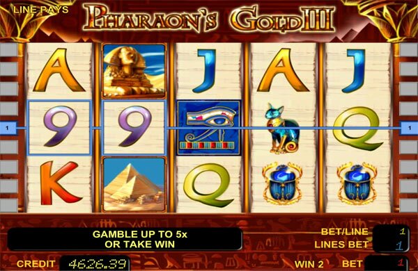 Игровой автомат Pharaons Gold III играть онлайн!